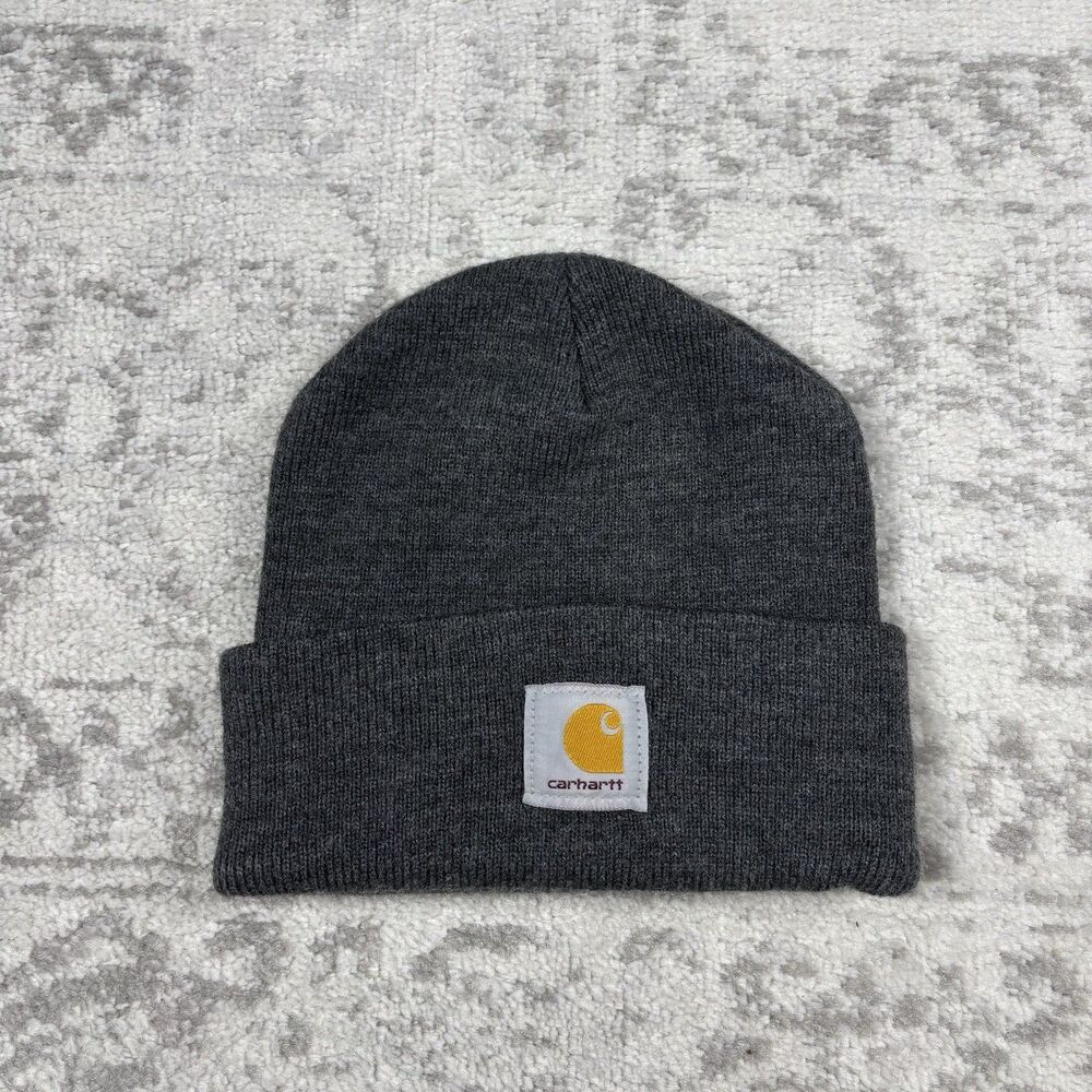 Carhartt Beanie Authentic Men Acrylic A18 CLH Winter Gray Cap Charcoal